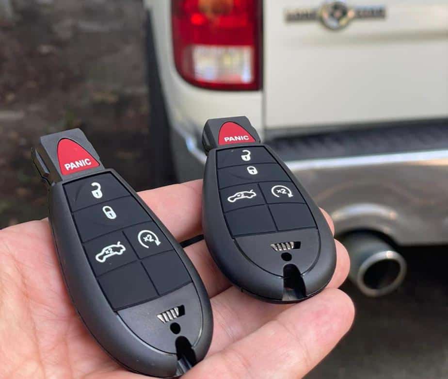 2 fobik remot key program in houston next to dodge ram truck