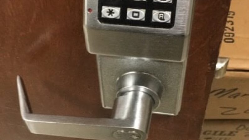 houston-key-locksmith-commercial-keypad-lock-change-bellaire-tx-5 Commercial keypad door lock changed by Houston Key Locksmith in Spring TX