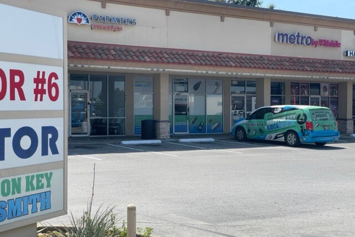 office-locksmith-bellaire-houston.22 Houston Key Locksmith storefront and service van in Bellaire, Houston TX